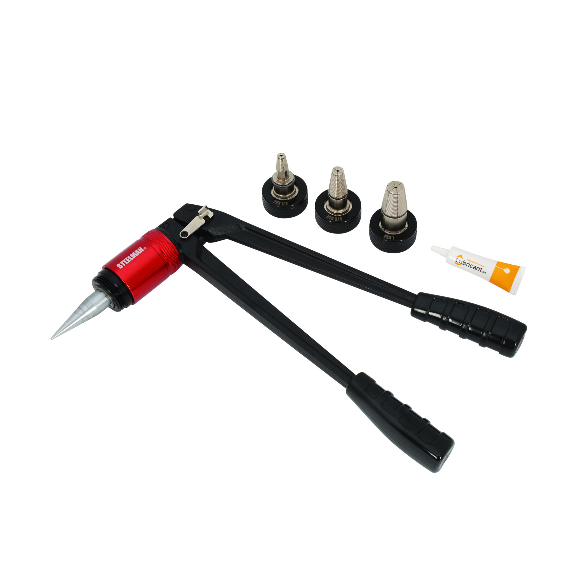 STEELMAN 4-Piece PEX-A Rotating Head Expander Tool Kit (1/2, 3/4, and 1-Inch), Model# 61544